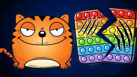 Котик Едун рушит школу, мультик игра Детский летсплей про кота #13 ...