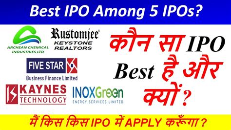 Ranking Between Archean Ipo Kaynes Technology Inox Green And Five