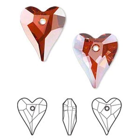 17mm Swarovski Crystal Wild Heart Crystal Red Magma SWAROVSKI HEART