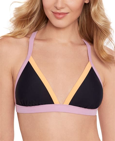 Salt Cove Juniors Contrast Trim Triangle Bikini Top Created For