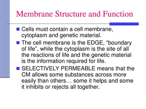 PPT - Membrane Structure and Function PowerPoint Presentation, free ...