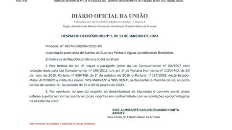 Dos Buques De Guerra Iraníes Fueron Autorizados A Atracar En Río De