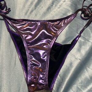 SHEIN Swim Purple Shiny Bikini Bottoms Poshmark