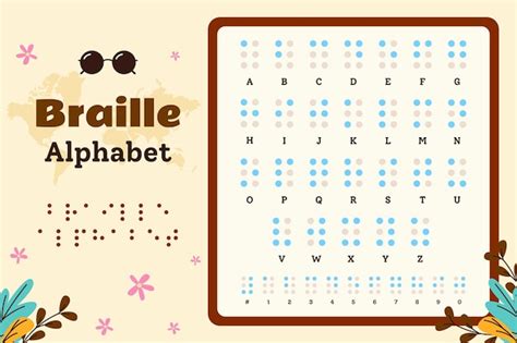 Free Vector Flat Alphabet Font For World Braille Day