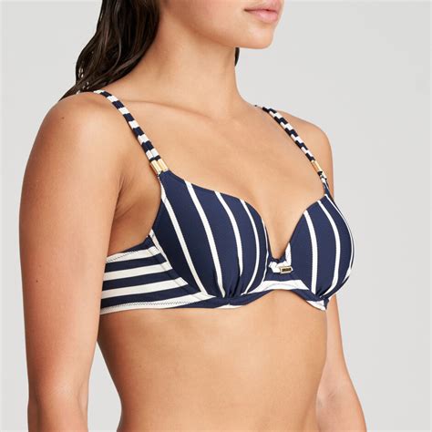 Bikini Top Med Fyld Marie Jo Cadiz Hjerteformet Bikini BH Water Blue