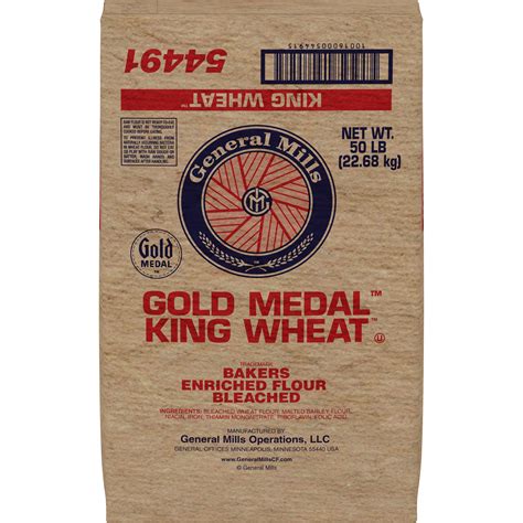 Gold Medal King Wheat Bakers Flour Enriched Bleached 50 Lb General