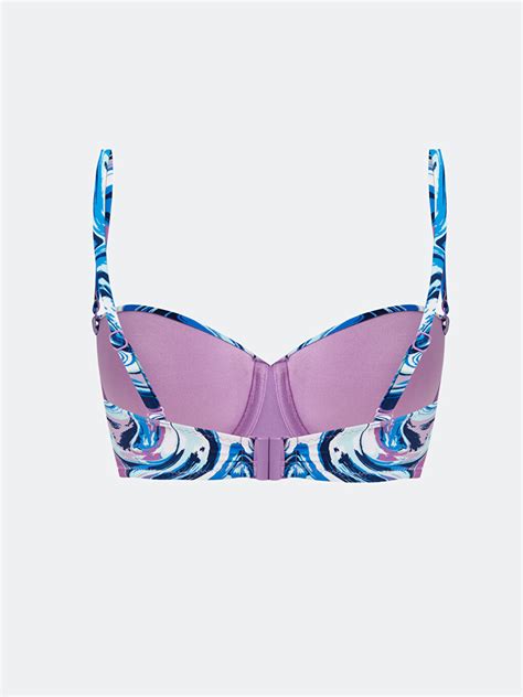 LCW DREAM Mor Desenli Askılı Kadın Bikini Üst S CL Z LTM LCW