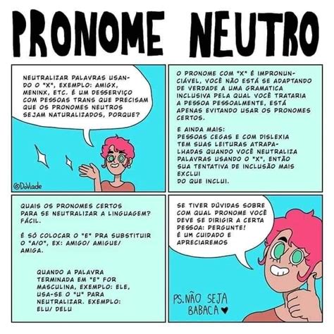 Quadro Explicando O Pronome Neutro Verdades Frases Interesantes