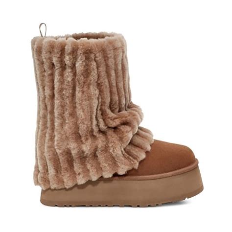 Ugg Classic Short Sherpa Corduroy Boots Brown Dressinn