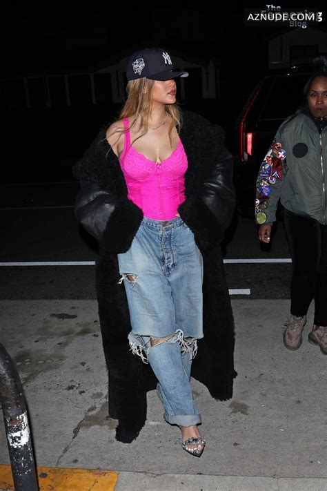 Rihanna Sexy Seen Wearing A Hot Corset Top At Giorgio Baldi In Santa Monica AZNude