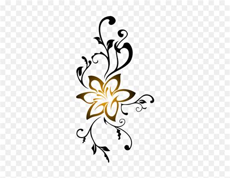 Tribal Flower Tattoo Png, Transparent Png - vhv