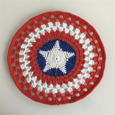 Crochet Captain America Shield Izzy Crochet Stars Crochet Crafts