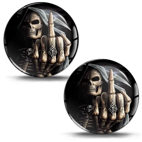 D Aufkleber Skull Totenkopf Mittelfinger Motorrad Auto Tuning Styling