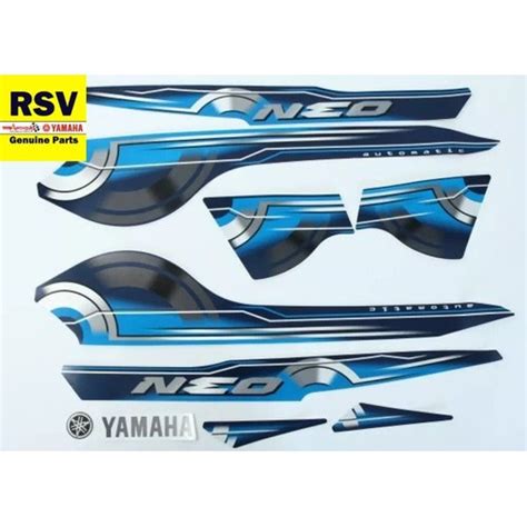 Kit Adesivo Grafico Yamaha Neo At115 Azul 2010 1ª Linha Shopee Brasil