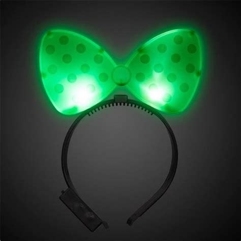 LED Polka Dot Bow Headbands Per 12 Pack GlowUniverse