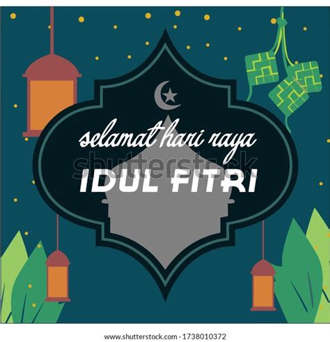 Selamat Hari Raya Idul Fitri Means เวกเตอร์สต็อก ปลอดค่าลิขสิทธิ์