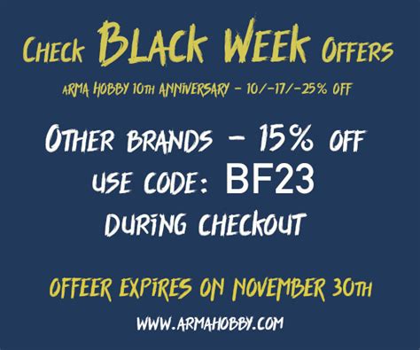 Black Friday 2023 Sklep Modelarski Arma Hobby