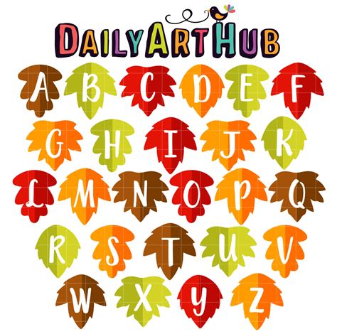 Falling Leaves Alphabet Clip Art Set – Daily Art Hub // Graphics ...