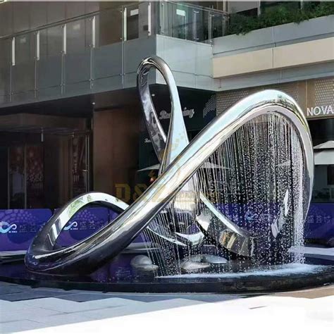 Geometric outdoor water fountain sculpture DZ-115