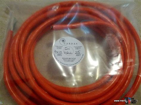 Cardas In Wall Electric Wire 3 Conductor 10 Awg Cardas 3x10 In Wall