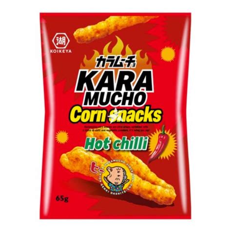 Buy Koikeya Kara Mucho Corn Snacks Hot Chilli G Japanese Supermarket Online Uk Starry Mart