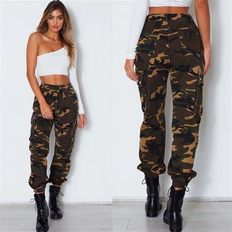 New Fashion Womens Camo Trousers Casual Pants Military Army Combat