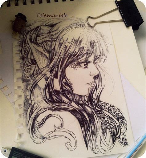 elff by Telemaniakk on DeviantArt | Art, Deviantart, Female sketch