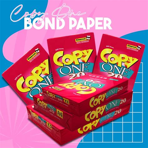 Copy One Bond Paper 70gsm Long A4 Short Substance 20 1 Ream