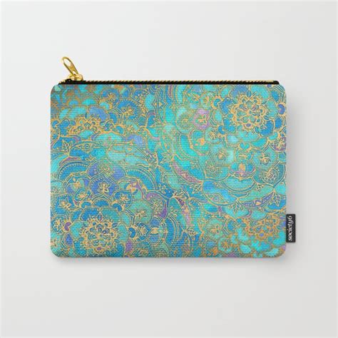 Sapphire And Jade Stained Glass Mandalas Carry All Pouch By Micklyn Society6