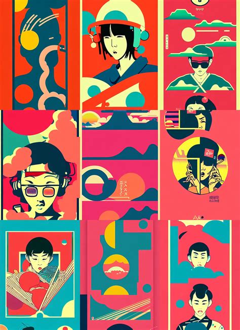 Beautiful Illustration Of Layout Of Japanese Pop Art Stable Diffusion