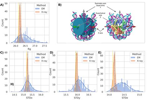 A Distribution Of Radius Of Gyration For The Overall Set Of Atoms For