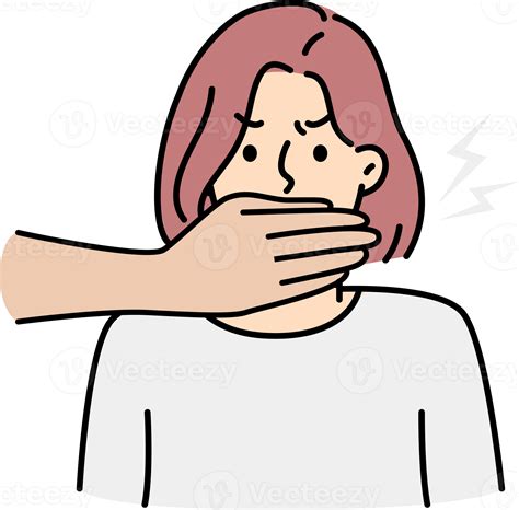 Hands Cover Woman Mouth 21468592 Png