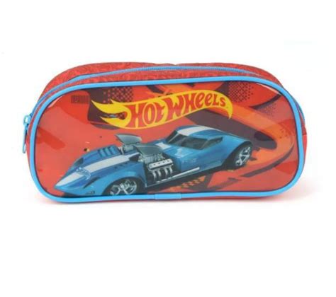 Estojo Hot Wheels Original Infantil Escolar Zíper LUXCEL MAXLOG Estojo escolar Magazine