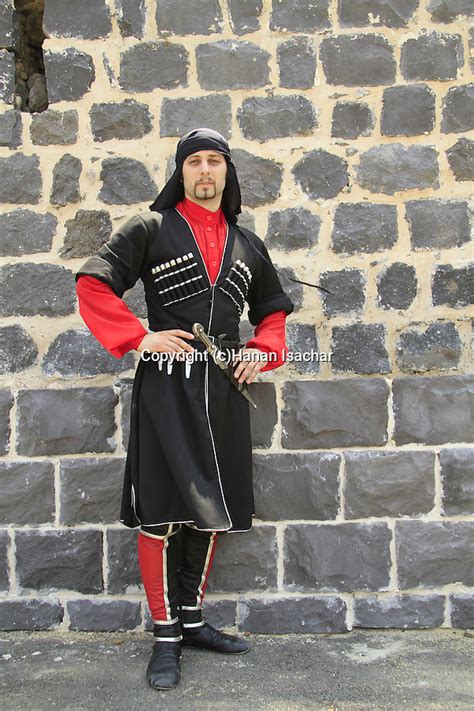 Circassian Man In Traditional Clothing At Kfar Kama Hanan Isachar Photography