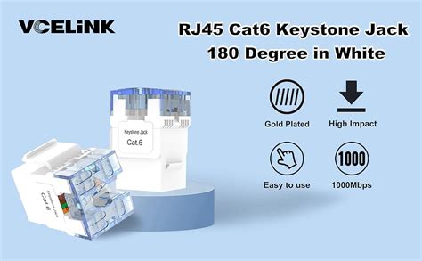 Amazon Vcelink Cat Rj Keystone Jacks Slim Profile Pack