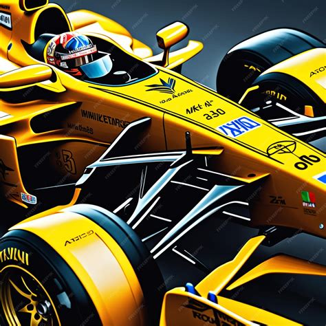 Premium Photo A Yellow Formula Car One