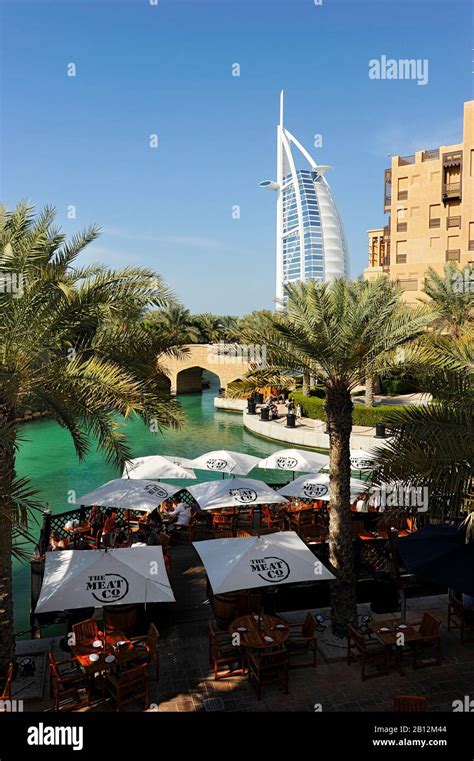 Top Of The BURJ AL ARAB 7 Star Hotel Behind Wind Towers Of The Souk