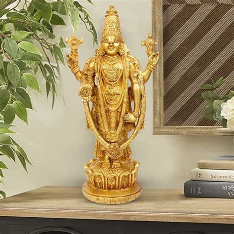 Buy Artvarko Brass Lord Tirupati Blessing Balaji Statue God