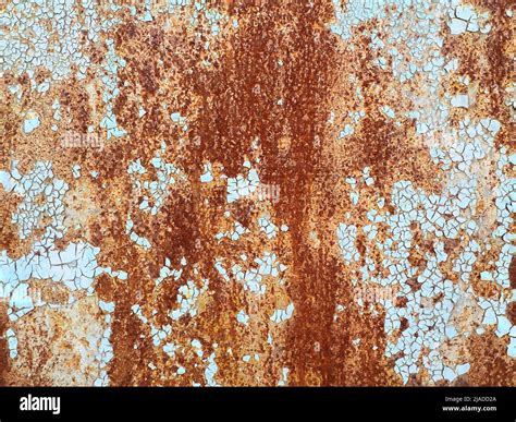 Corroded Metal Background Rusted White Painted Metal Wall Rusty Metal