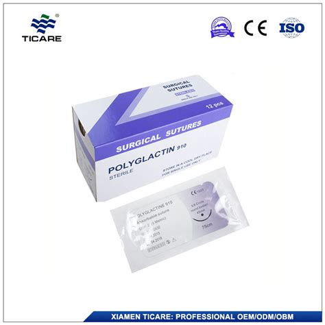 Absorbable Polyglactin 910 Surgical Glycolide Lactide PGA Pgcl Suture