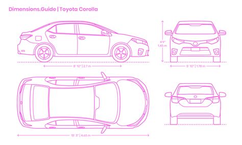 Toyota Corolla Dimensions & Drawings | Dimensions.Guide