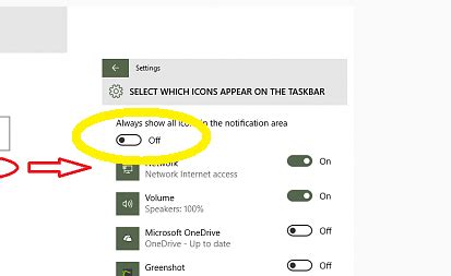 Hide Or Show Notification Area Icons On Taskbar In Windows 10 Tutorials