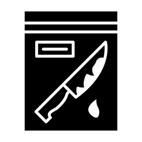 Evidencia de sangre glyph ilustración en negro sólido Vector Premium