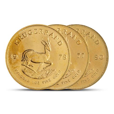 1 Oz Gold South African Krugerrand Coins Random Year Abrasions