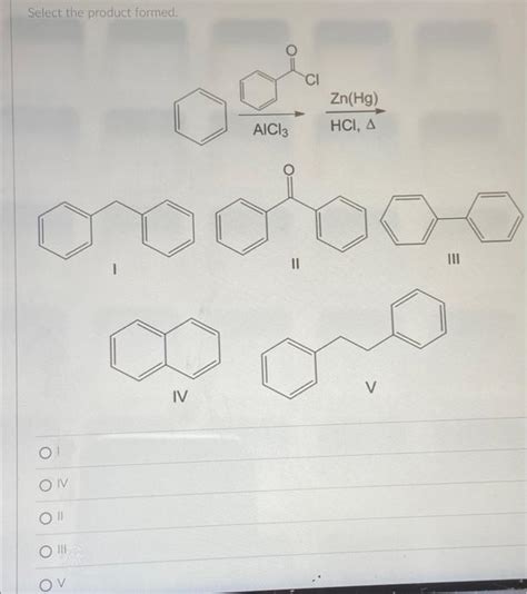 Solved Select The Product Formed Ci Zn Hg Hci A Aici Chegg