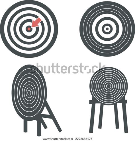 Archery Target Silhouette Target Silhouette Archery Stock Vector ...