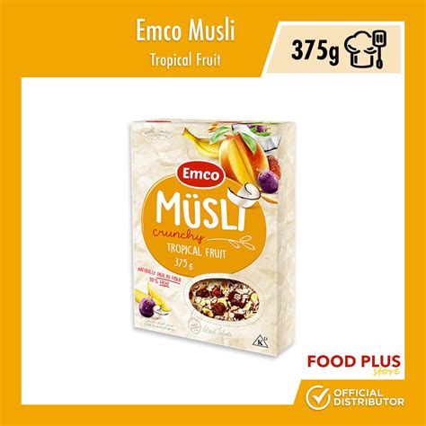 Emco Musli Crunchy Oat Cereals Honey And Hazelnuts 375g Shopee