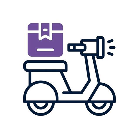 delivery bike dual tone icon. vector icon for your website, mobile ...