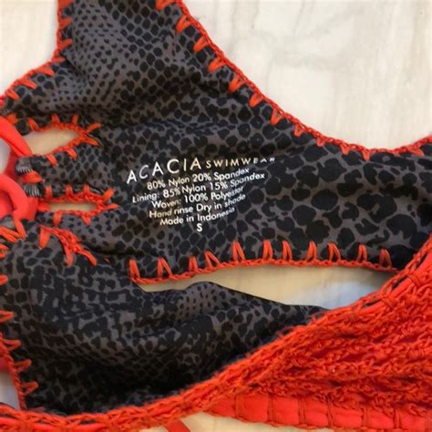 Acacia Swimwear Swim Nwt Acacia Swim Hunter Crochet Bikini Top Lava