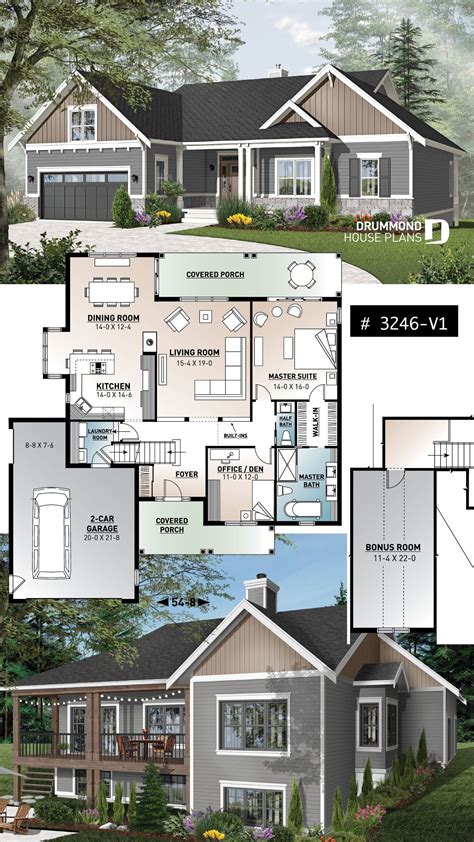 walkout basement house plans 3